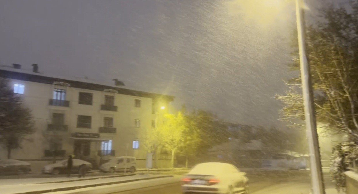 Erzincan&rsquo;da kar yağışı

