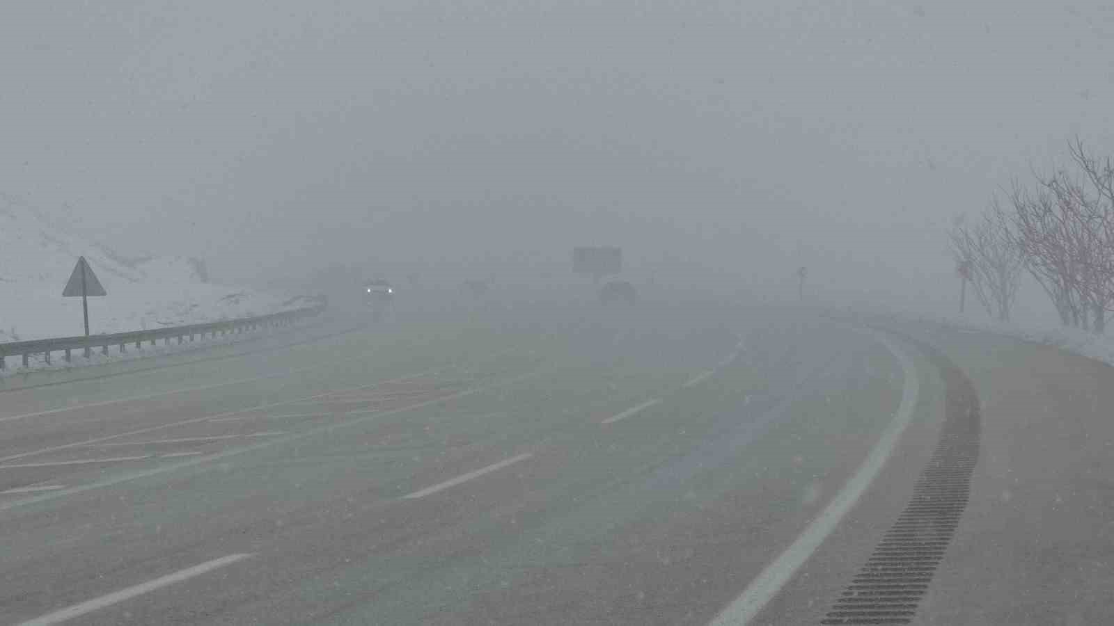 Van&rsquo;da kar yağışı ve sis etkili oluyor
