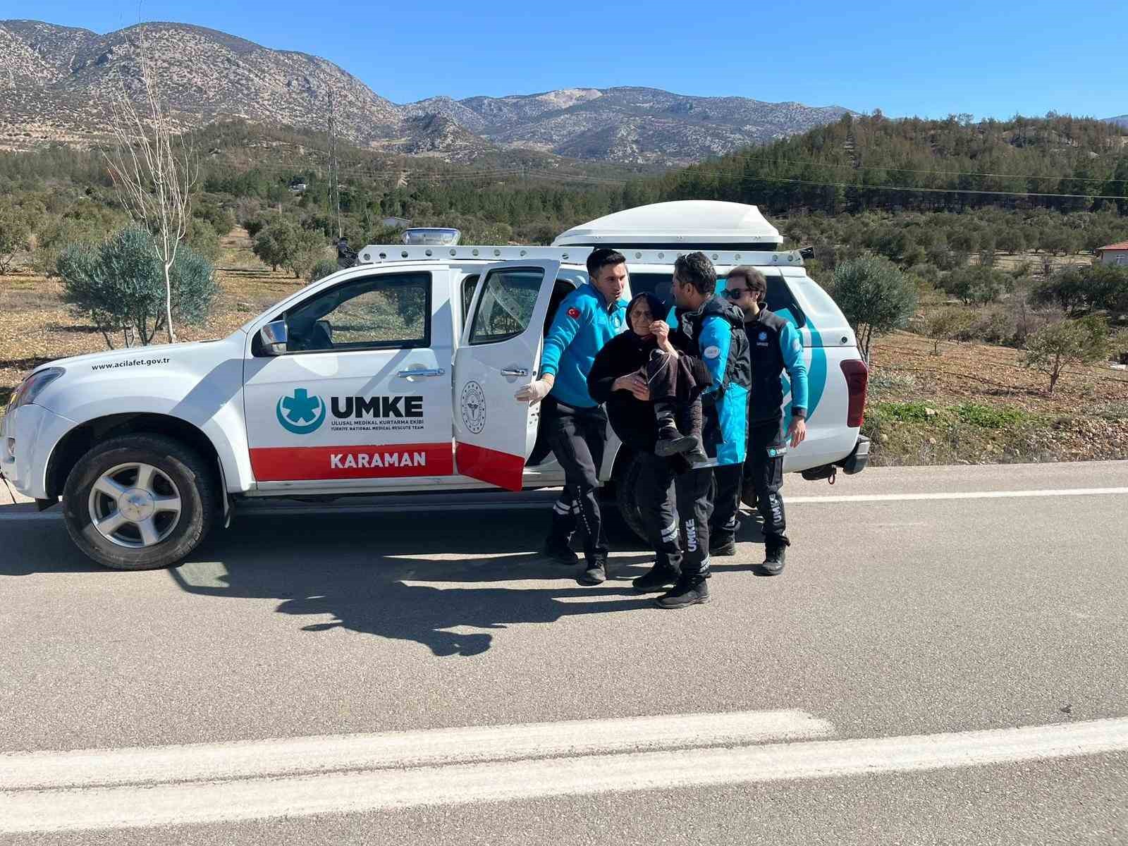 Karaman&rsquo;da kaybolan yaşlı kadın 12 saat sonra sağ salim bulundu
