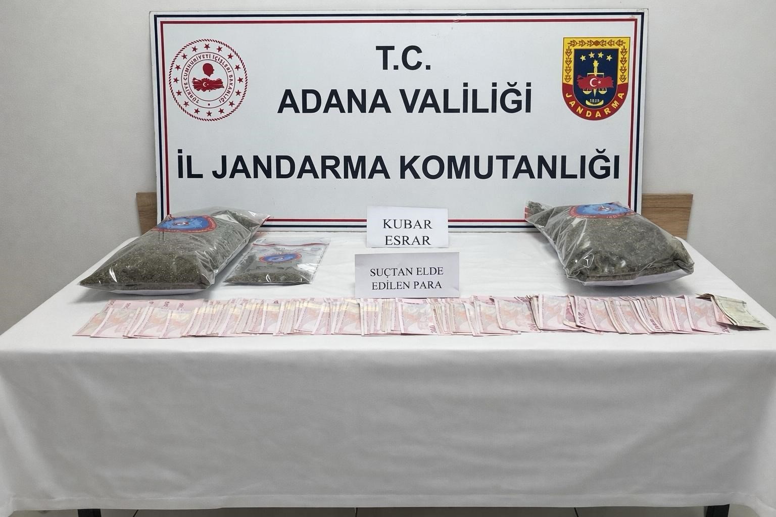 Adana’da 2 kilo esrar ele geçirildi, 1 kişi tutuklandı