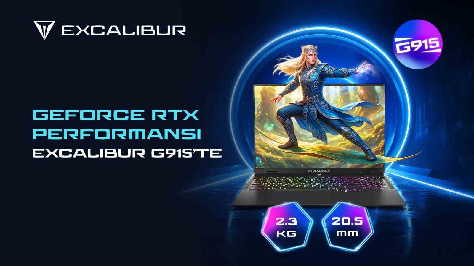 Mobilite ihtiyacı i&ccedil;in GeForce RTX Slim Performansı, Excalibur G915&rsquo;te
