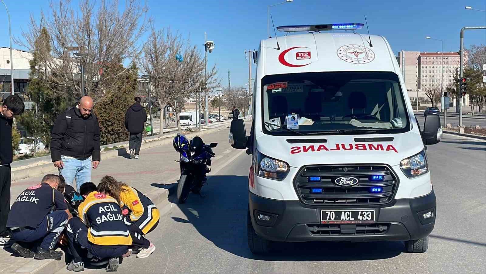 Karaman&rsquo;da motokurye kazası: 1 yaralı
