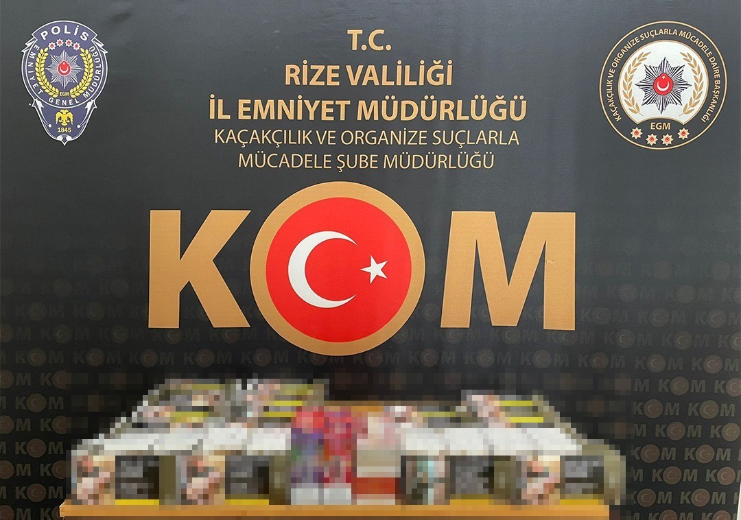Rize’de kaçakçılık operasyonu