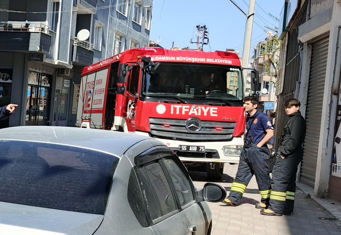 Bafra&rsquo;da korkutan yangın
