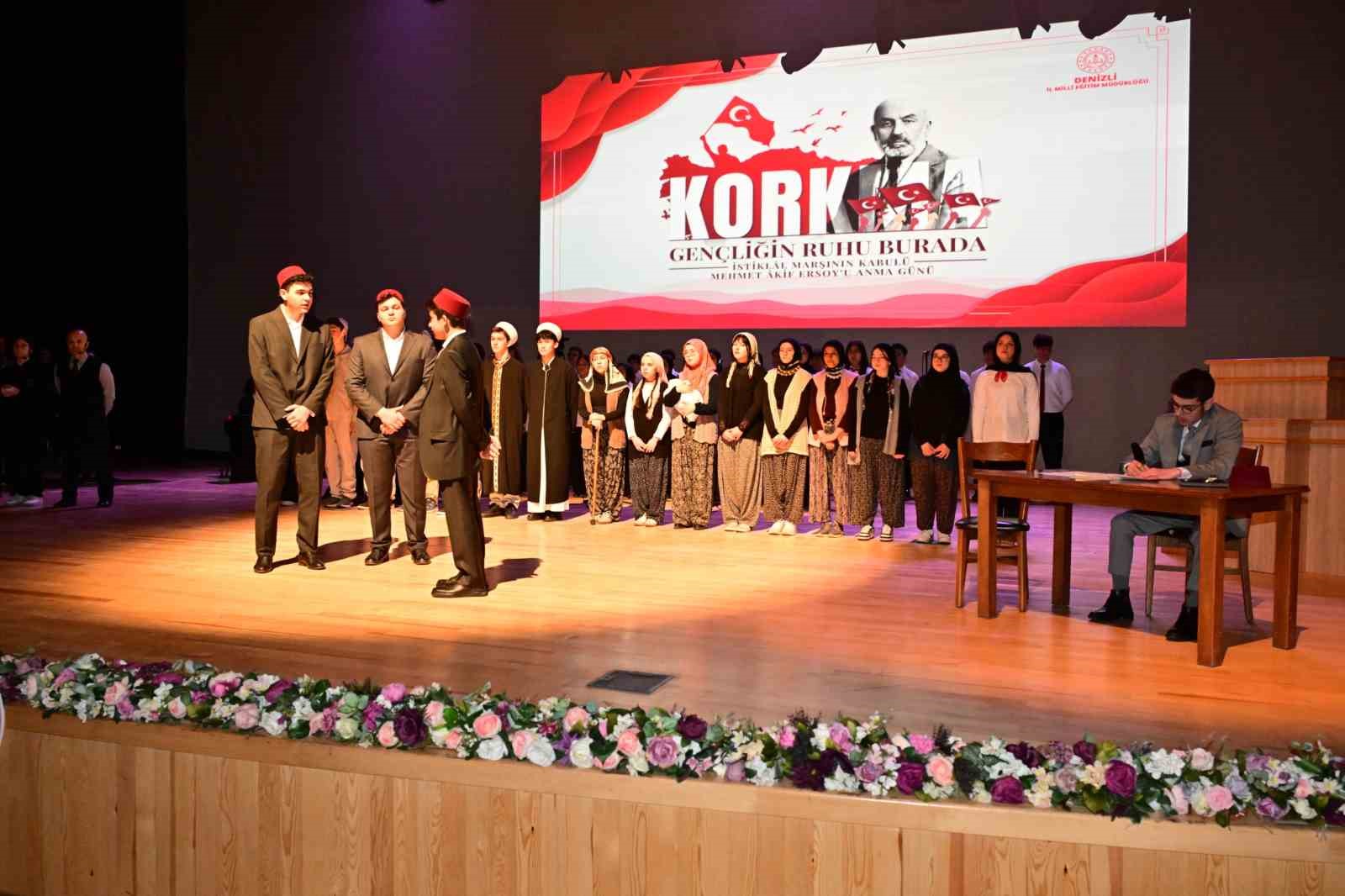 Denizli&rsquo;de İstikl&acirc;l Marşı&rsquo;nın kabul&uuml;n&uuml;n 105. yılı coşkuyla anıldı
