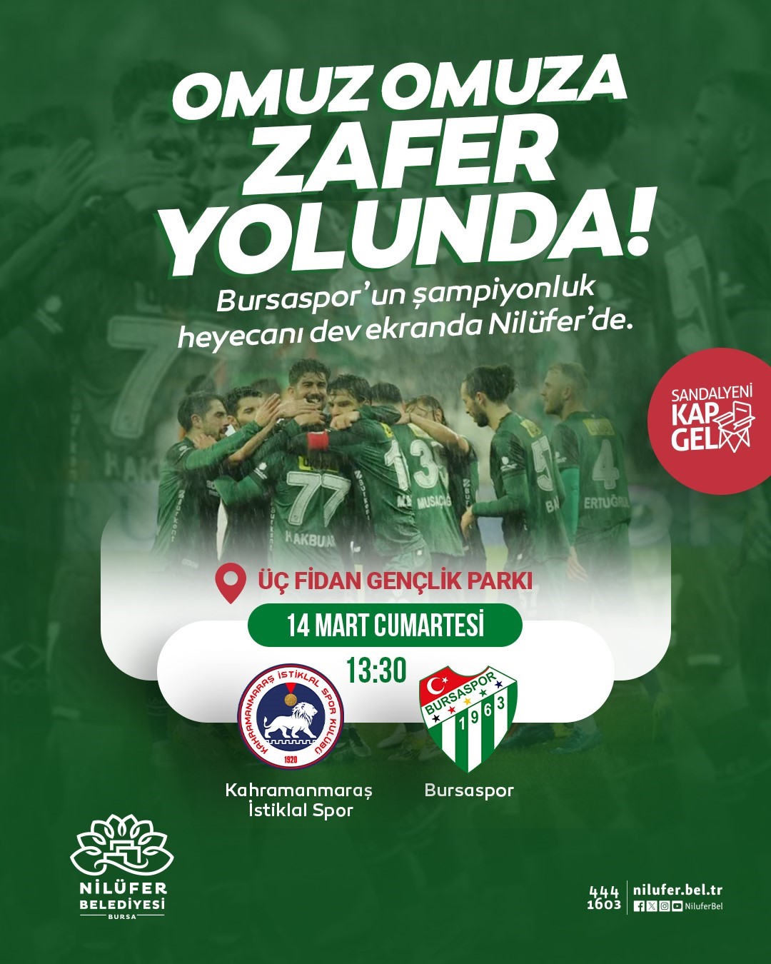 Bursaspor&rsquo;un ma&ccedil; heyecanı Nil&uuml;fer&rsquo;de yaşanacak
