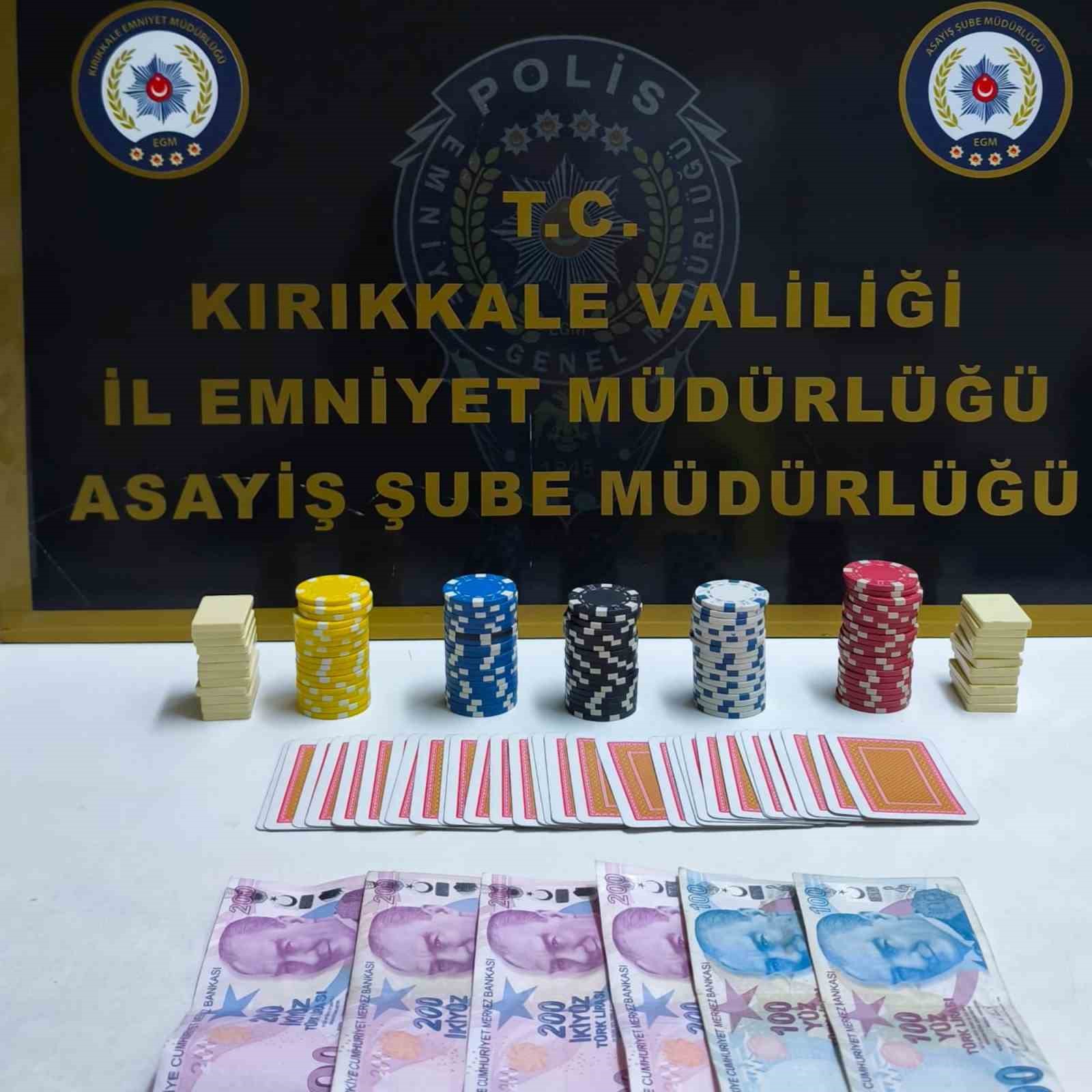 Kırıkkale&rsquo;de kumar operasyonu: 58 bin 20 lira idari para cezası uygulandı
