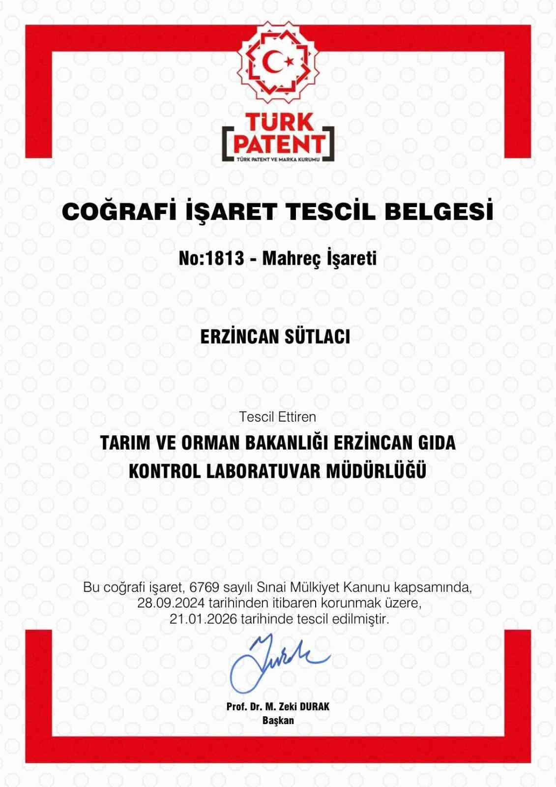 Erzincan S&uuml;tlacı coğrafi işaretle tescillendi
