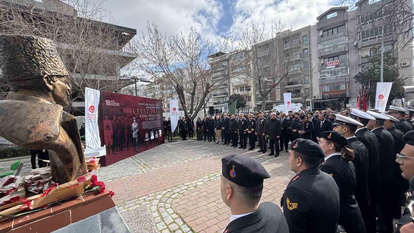 &Ccedil;anakkale Savaşları Kahramanlarında M&uuml;stahkem Mevki Komutanı Cevat Paşa t&ouml;renle anıldı
