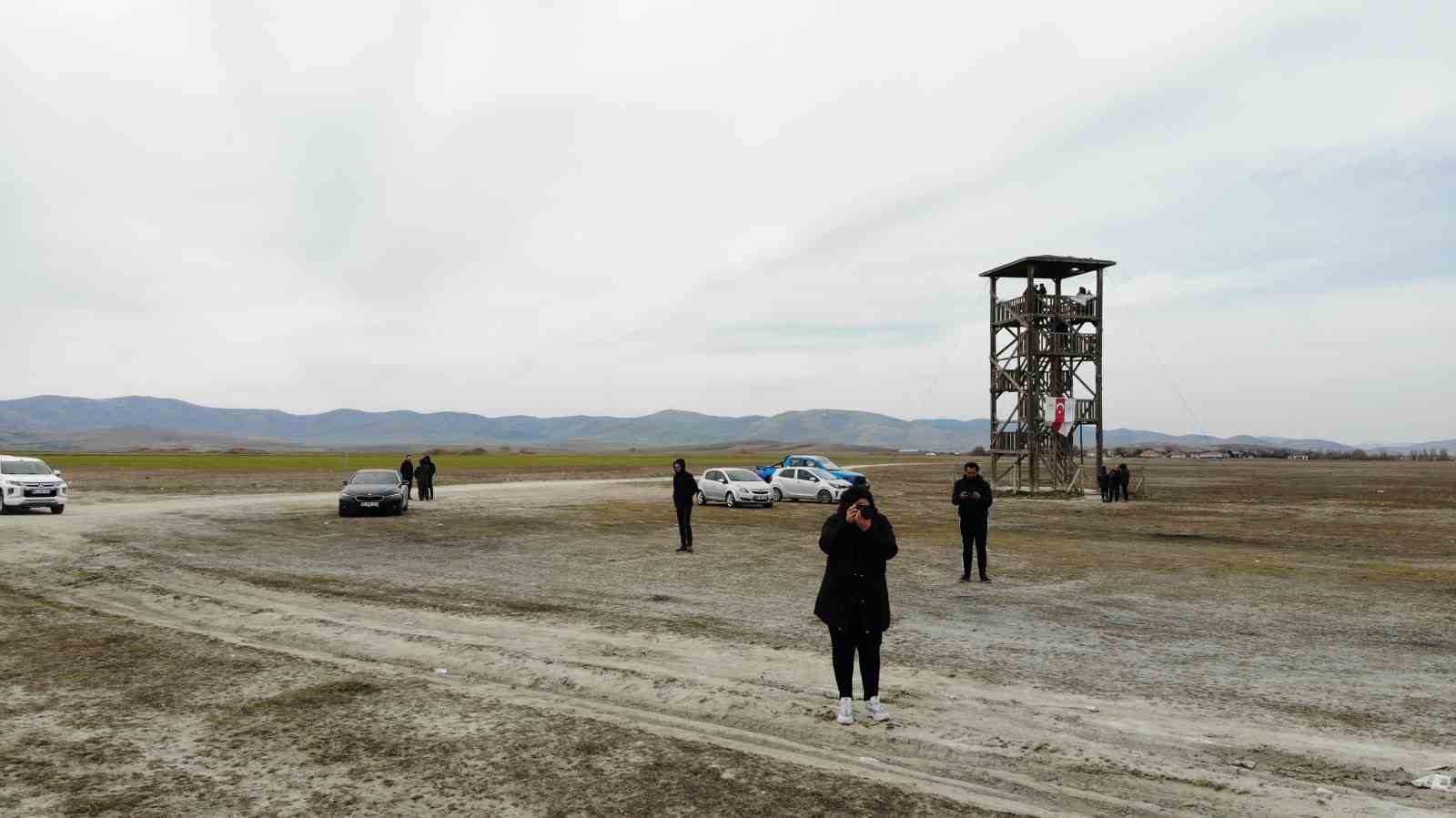 Kırşehir&rsquo;de flamingolar fotoğraf tutkunlarının objektifine yansıdı
