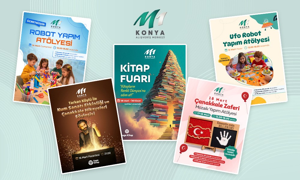 M1 Konya AVM’den Mart ayında bilim, sanat ve edebiyat etkinlikleri