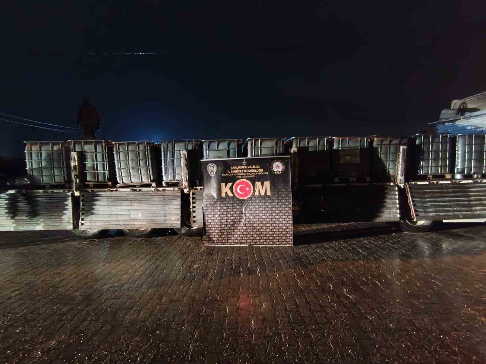 Şanlıurfa’da 21 bin litre kaçak akaryakıt ele geçirildi