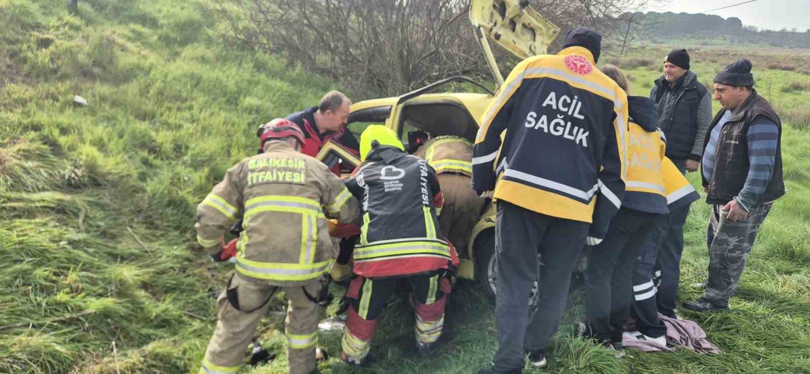 Susurluk&rsquo;ta trafik kazası: 1 yaralı
