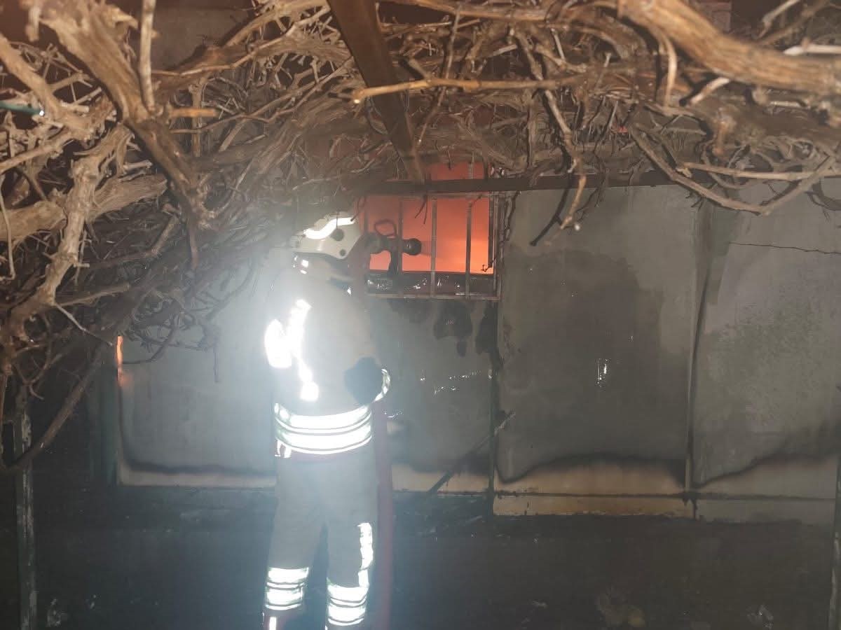 Reyhanlı&rsquo;da konteyner alevlere teslim oldu
