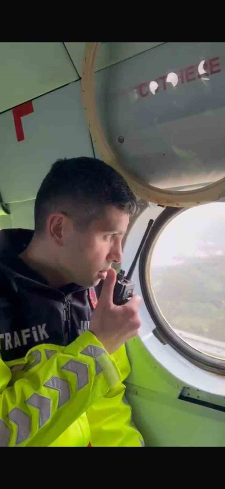 Bursa&rsquo;da bayram trafiğine helikopterli denetim
