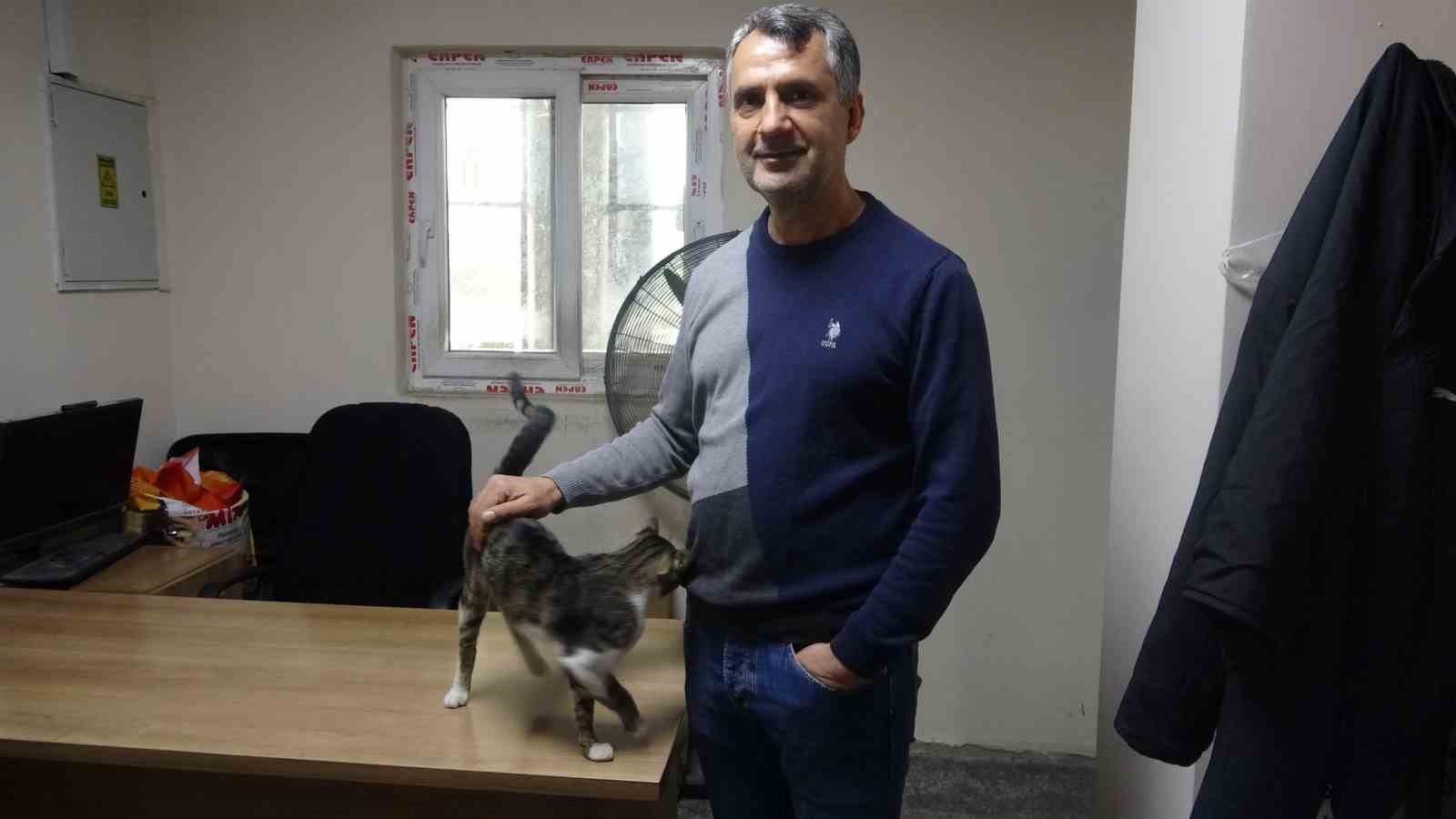 Depremde kaybolan ve 44 g&uuml;n sonra &lsquo;Kadir&rsquo; diyerek bulabildiği otogarın maskotu kedisine g&ouml;z&uuml; gibi bakıyor
