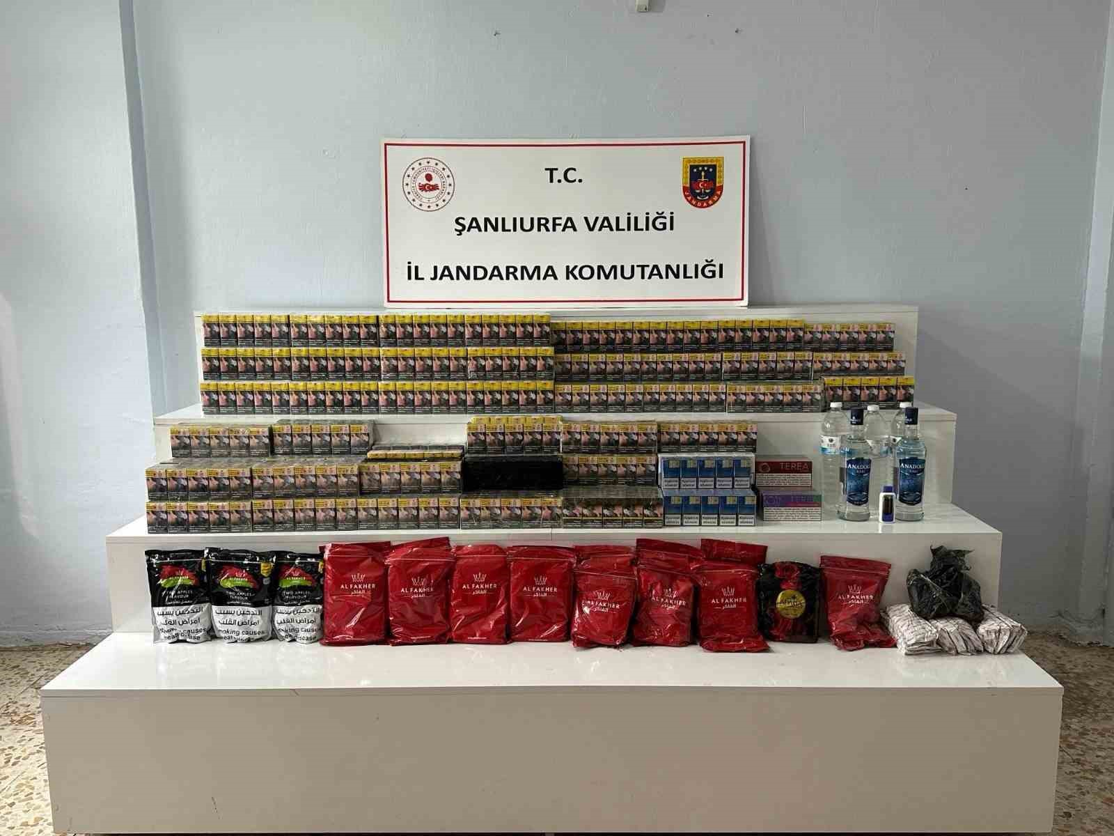 Şanlıurfa’da kaçak tütün ve alkol operasyonu