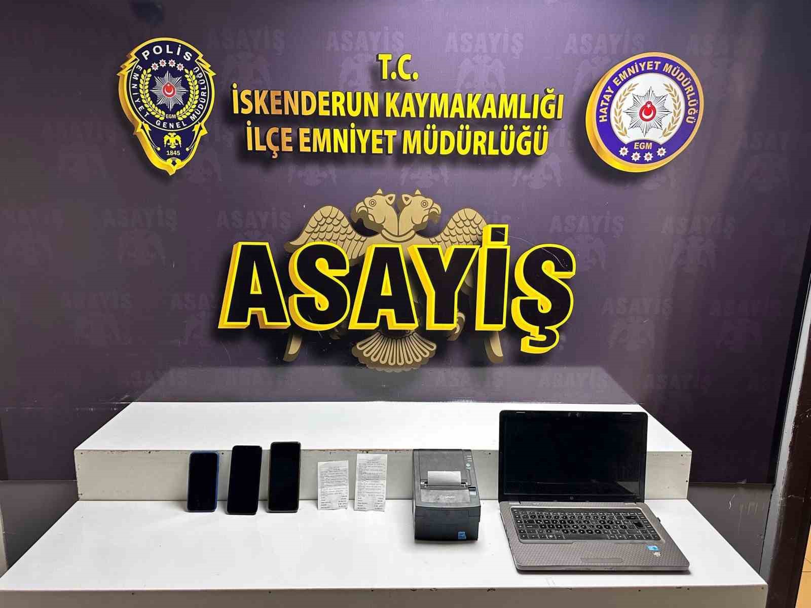 İskenderun’da bahis oynayanlara suçüstü; 3 gözaltı