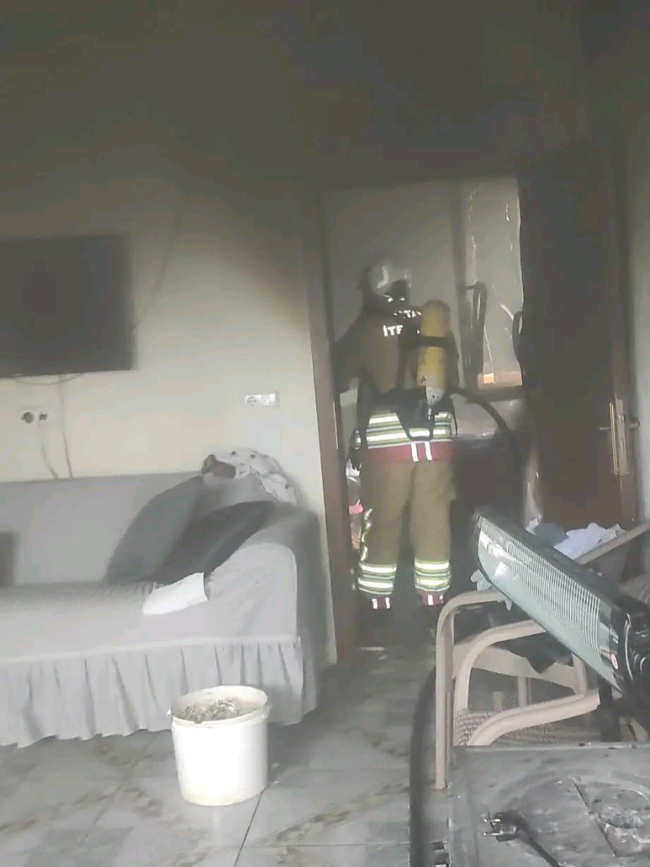 Bayram günü yangın afetini yaşadılar