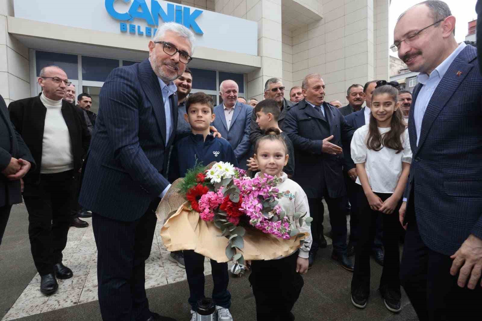 Canik&rsquo;te Ramazan bayramı bayramlaşması
