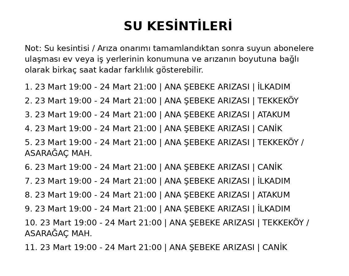 Samsun&rsquo;da i&ccedil;me suyu ana isale hattı patladı: "Su kesintisi yaşanacak"

