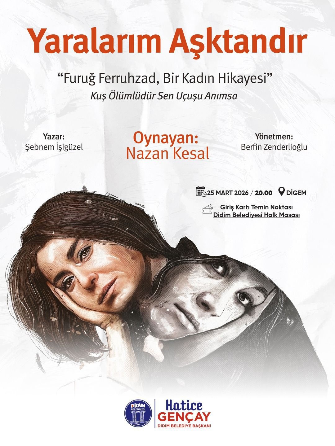 "Yaralarım aşktandır" adlı tiyatro oyunu Didimliler ile buluşacak