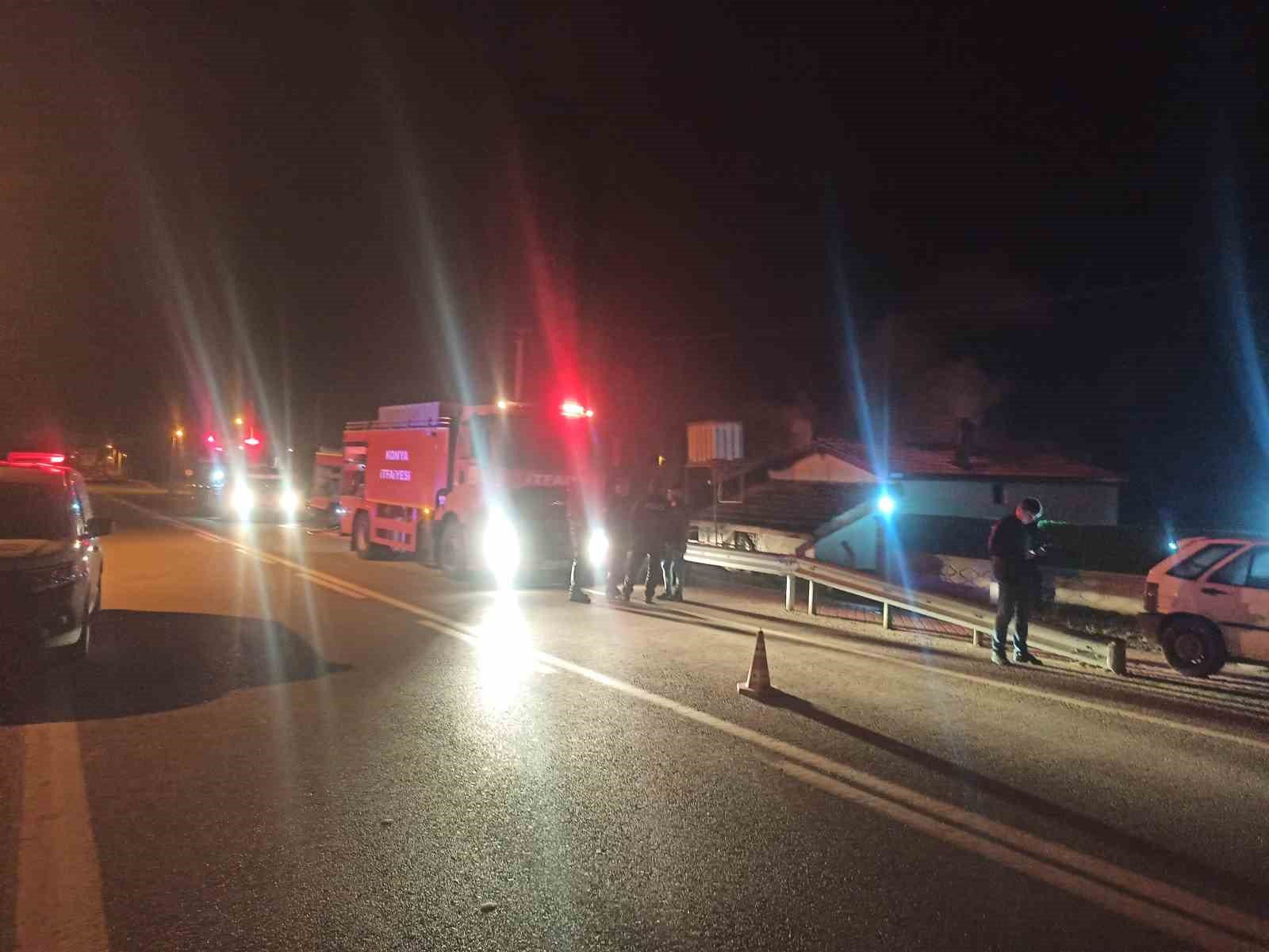 Konya&rsquo;da bağ evinde yangın paniği
