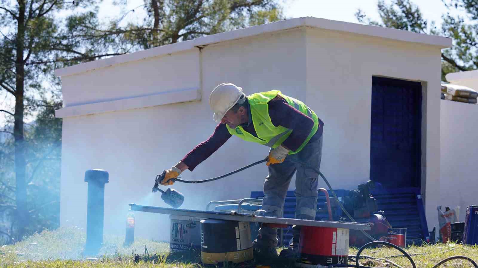 Muğla genelindeki i&ccedil;me suyu depolarında tadilat &ccedil;alışması
