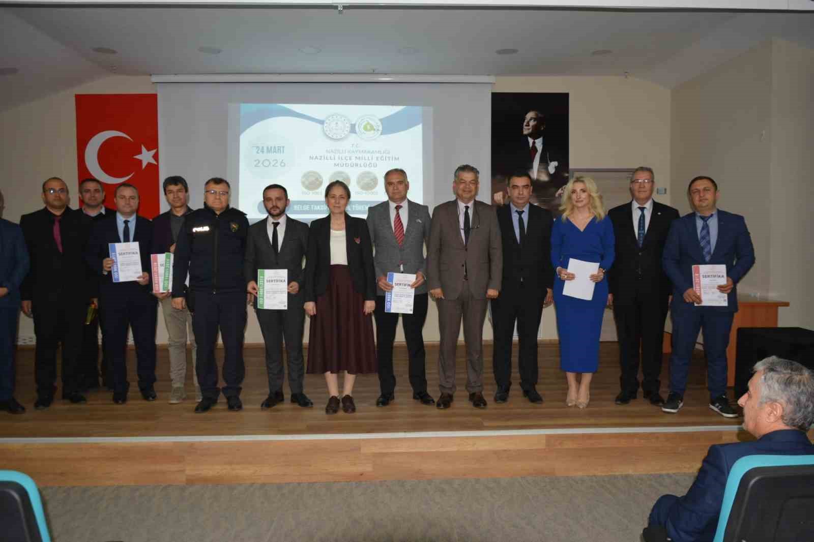 Nazilli&rsquo;de projeleri ile dereceye giren okullar i&ccedil;in &ouml;d&uuml;l t&ouml;reni d&uuml;zenlendi
