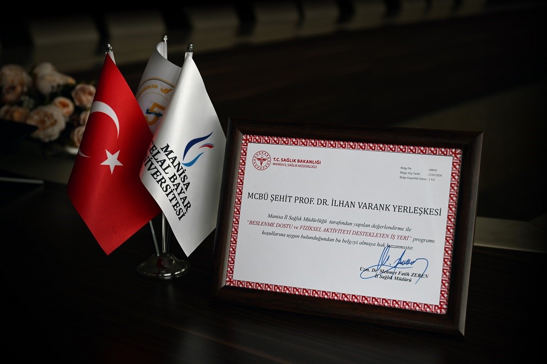 Manisa CB&Uuml;&rsquo;ye "Beslenme Dostu İş Yeri" belgesi
