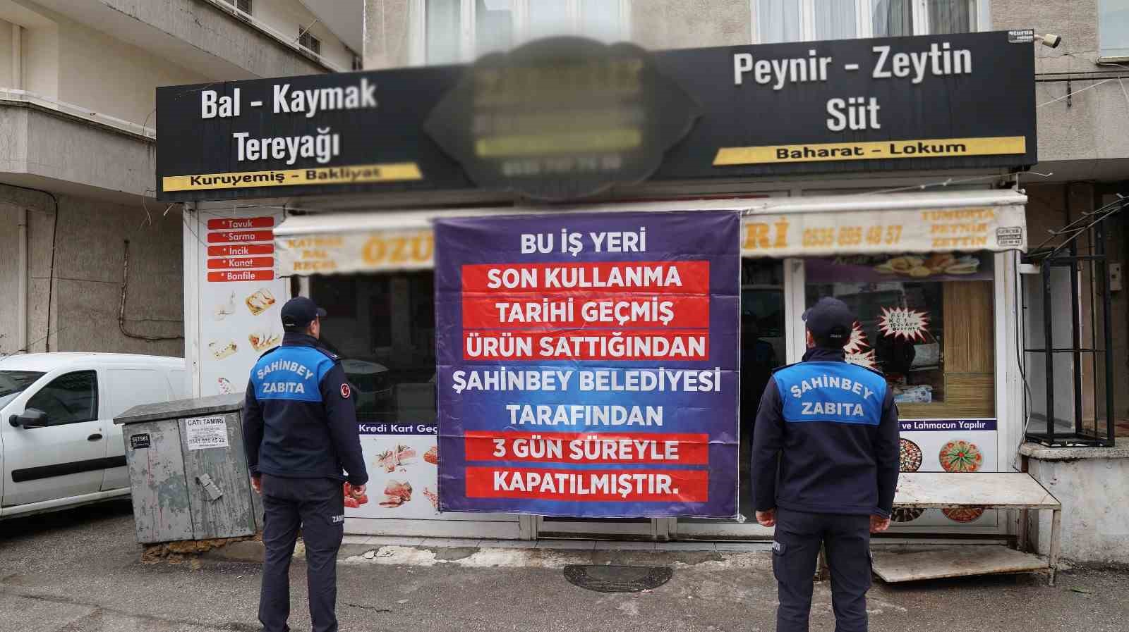 Gaziantep’te tarihi geçmiş ürün satılan 2 iş yerine kapatma cezası
