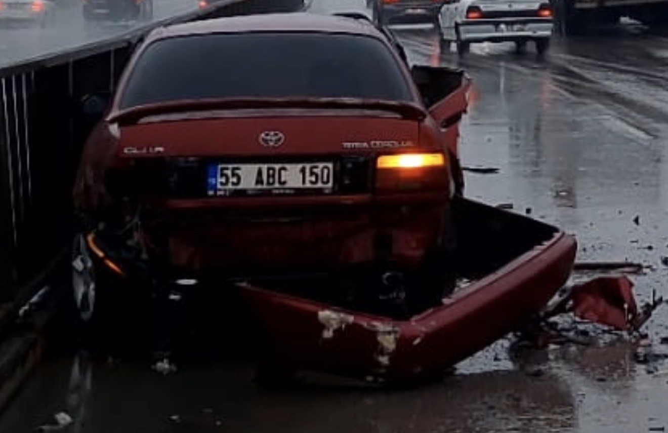 Samsun’da otomobil ile tır çarpıştı: 1 yaralı