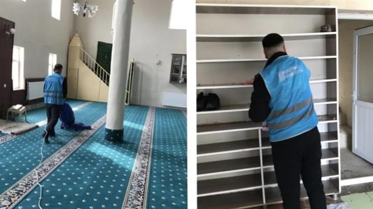 Hükümlüler camiler için seferber oldu