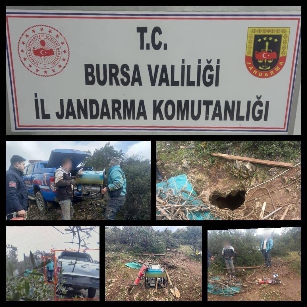 Bursa&rsquo;da Jandarma 35 metrelik ka&ccedil;ak t&uuml;neli ortaya &ccedil;ıkardı
