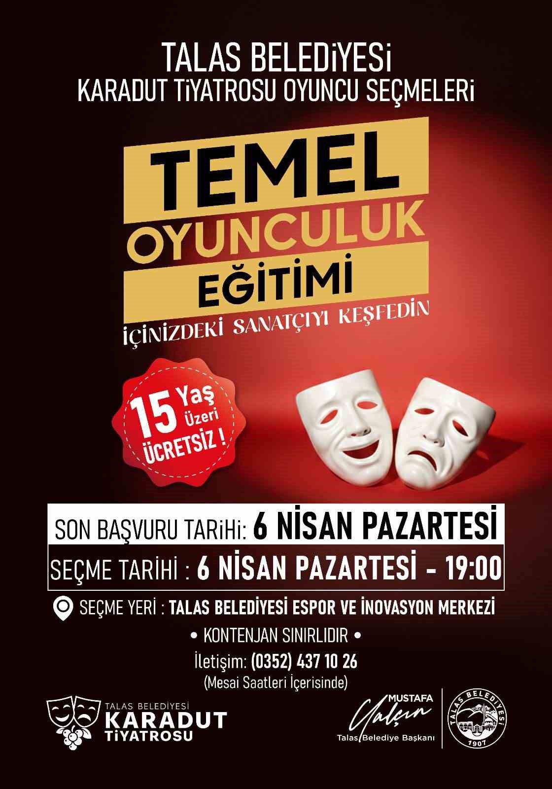 Karadut Tiyatrosu&rsquo;na yeni yetenekler i&ccedil;in son &ccedil;ağrı
