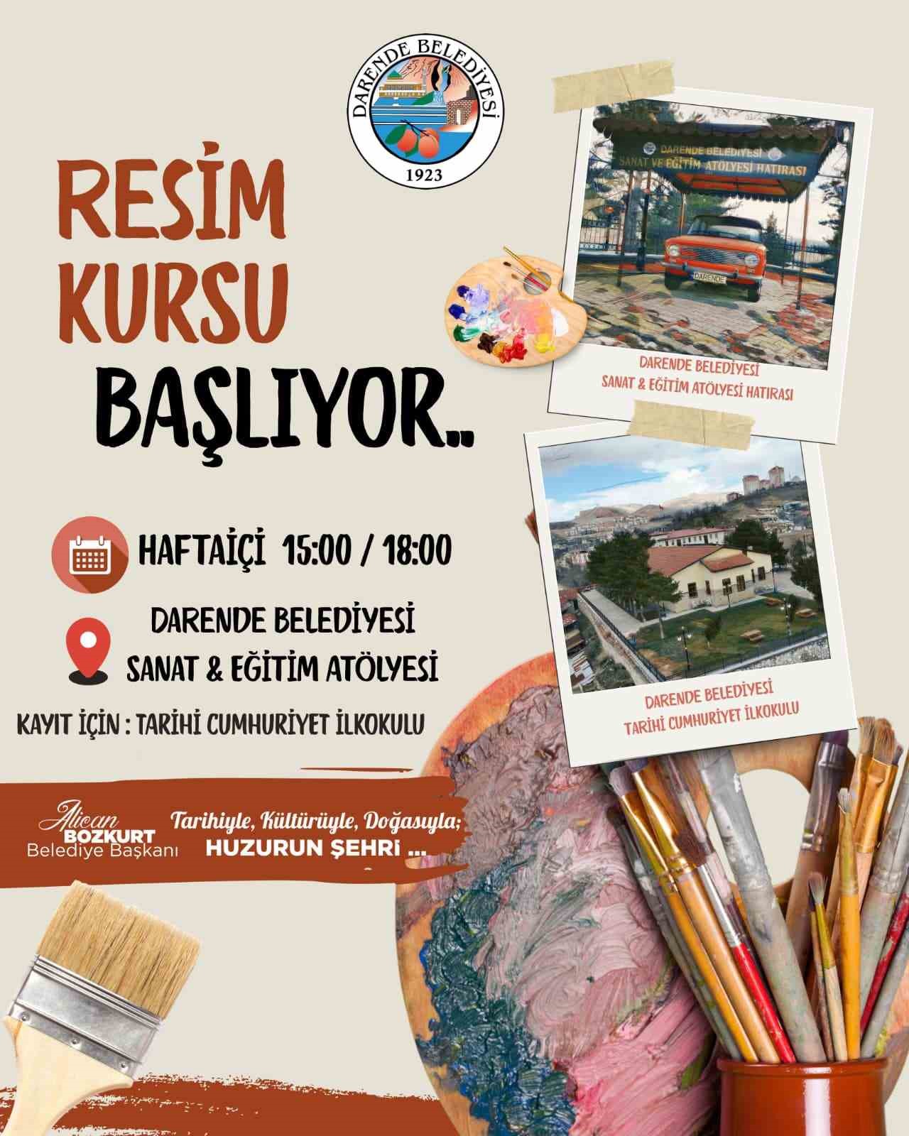 Darende&rsquo;de resim kursu a&ccedil;ılıyor
