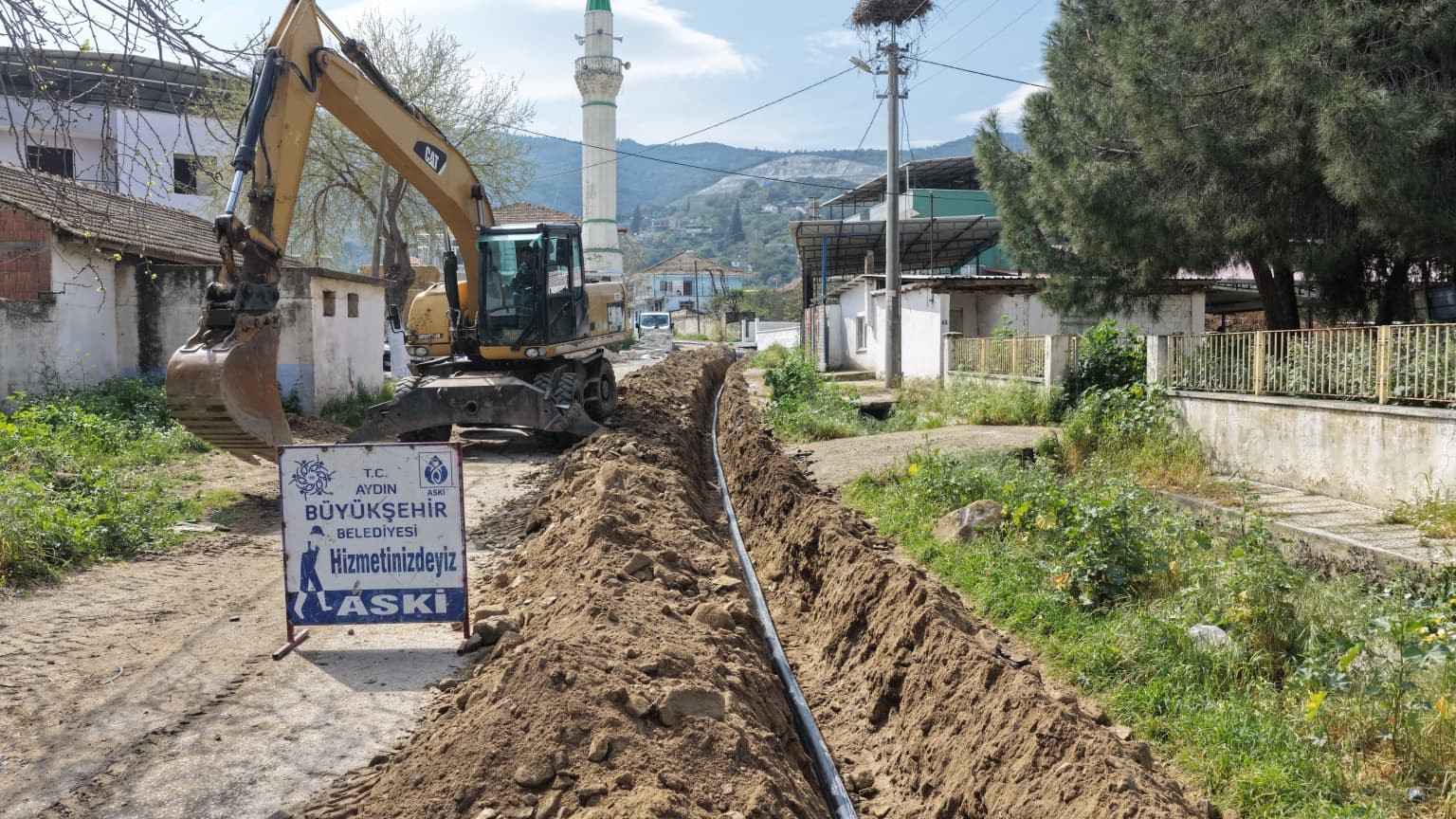Aydın Büyükşehir’in ilçelerde altyapı yatırımlarını sürüyor