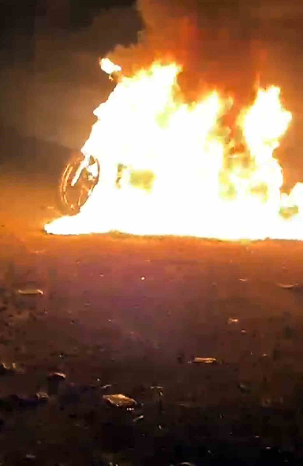 50 bin liralık motoruna 204 bin TL ceza yedi, motorunu yaktı