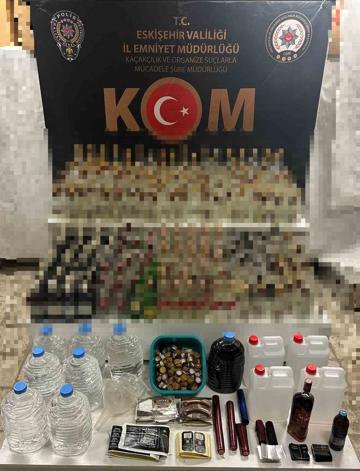 Eskişehir’de sahte içki operasyonu