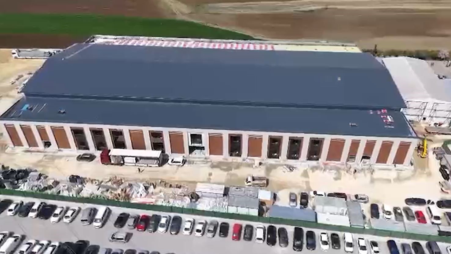Silivri’ye inşa edilen duruşma salonu havadan görüntülendi