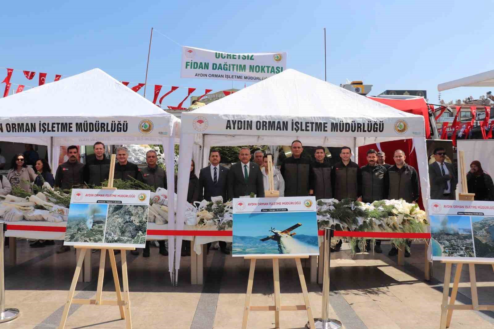 Aydın&rsquo;da Orman Haftası kapsamında 6 bin fidan &uuml;cretsiz dağıtıldı
