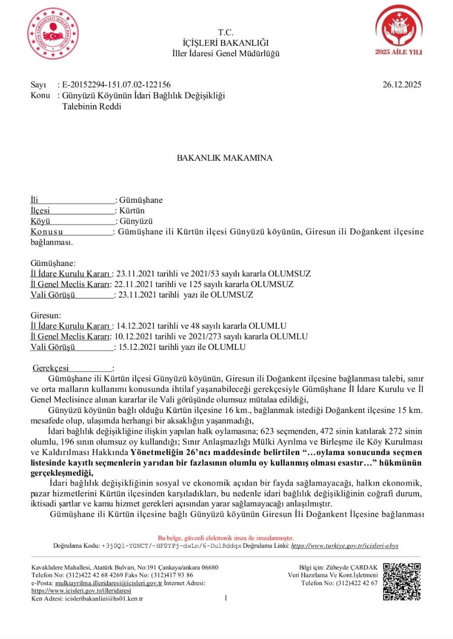 İdari bağlılık krizi, k&ouml;y&uuml; ikiye b&ouml;ld&uuml;
