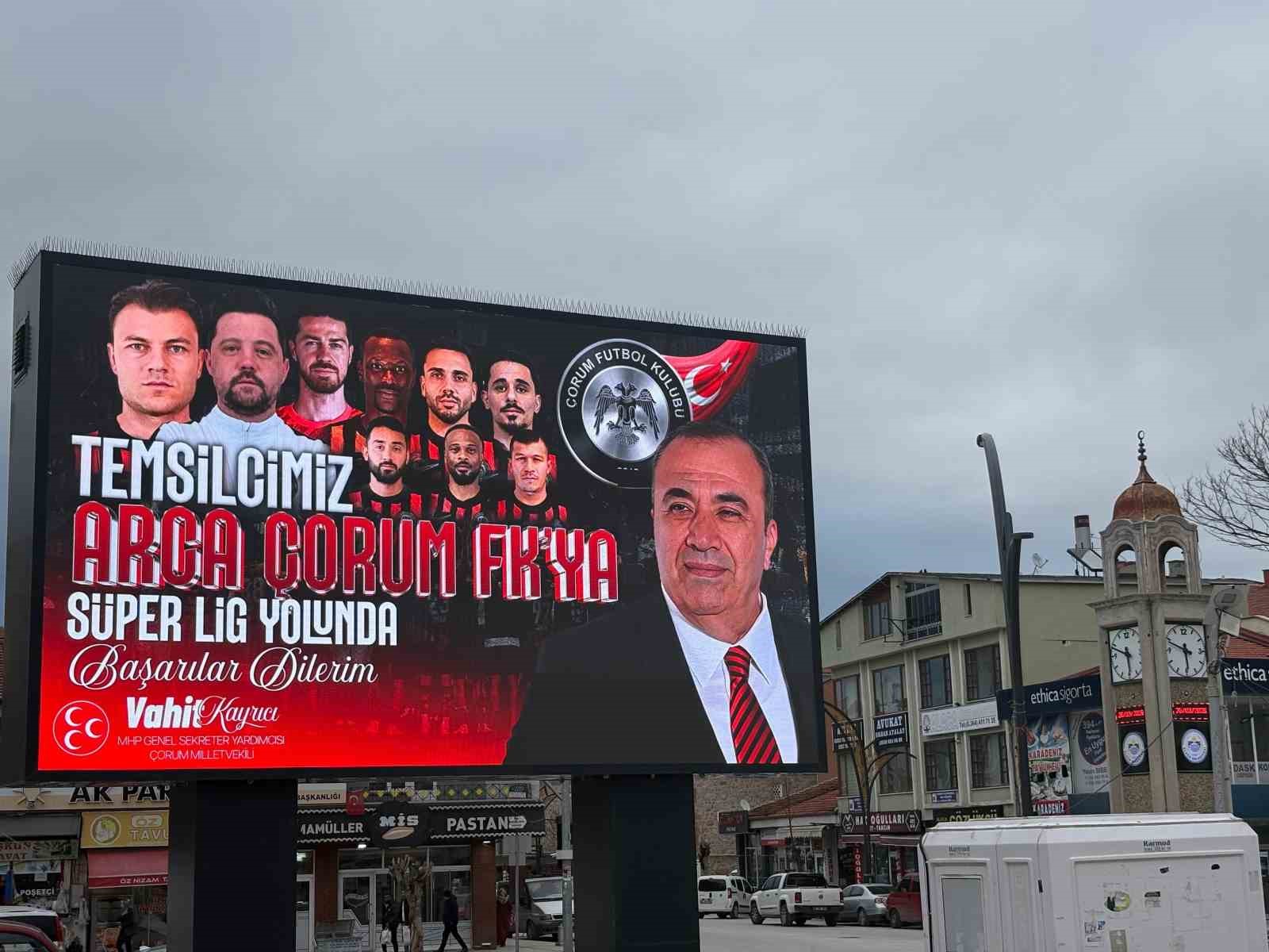 Alaca’dan Çorum FK’ye Süper Lig yolunda billboardlu destek