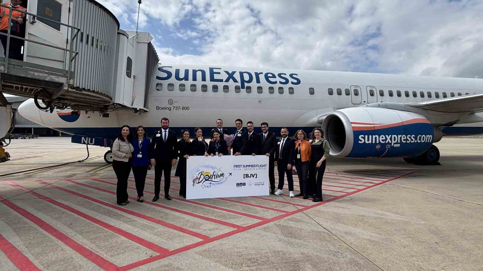 Milas-Bodrum Havalimanı sezonun ilk dış hat uçuşunu karşıladı