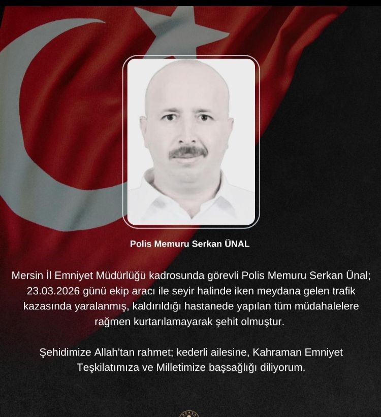 Kaza ge&ccedil;iren polis memuru şehit oldu

