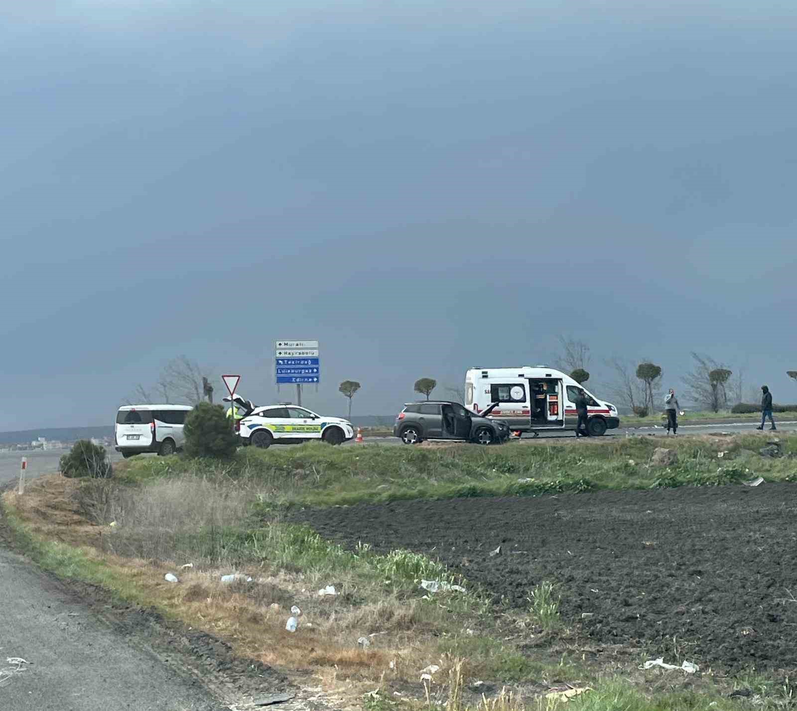 Tekirdağ’da trafik kazası: 2 yaralı