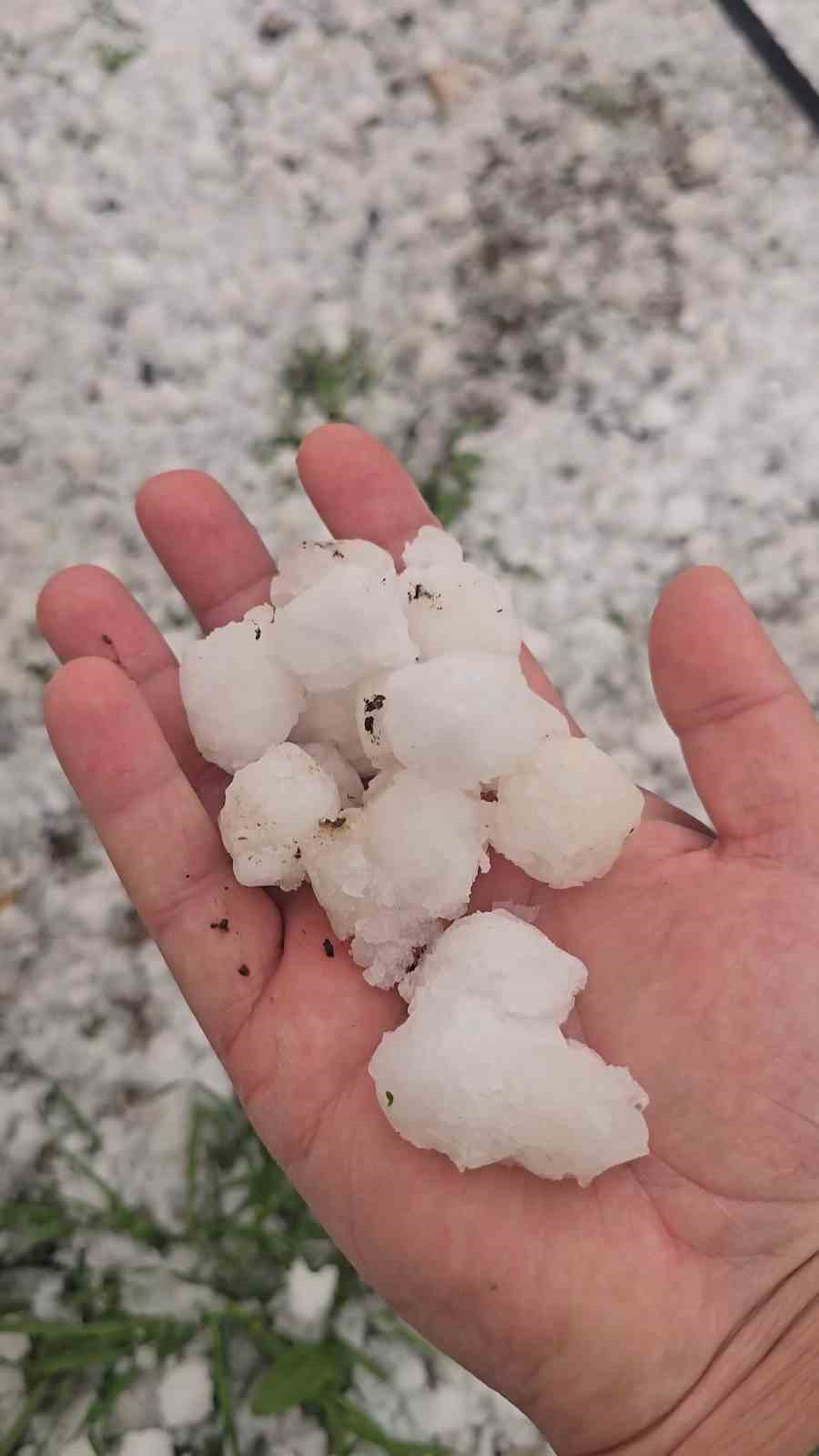 Niğde&rsquo;de dolu yağışı etkili oldu
