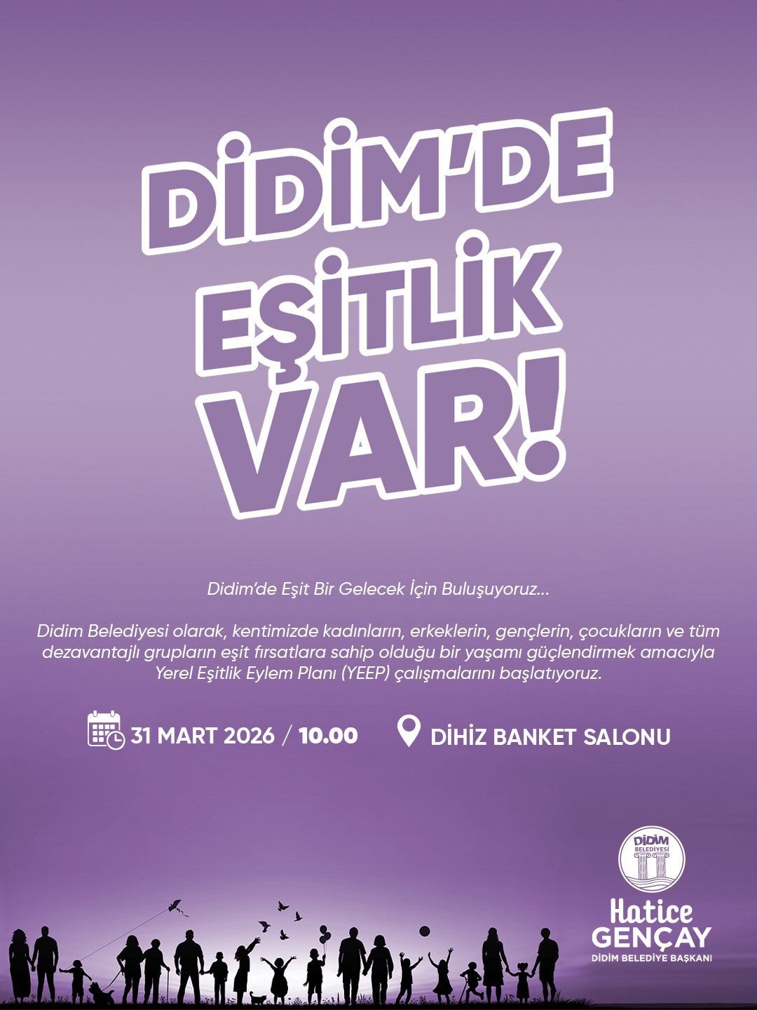 Didim Belediyesi Yerel Eşitlik Eylem Planı Çalıştayı düzenlenecek