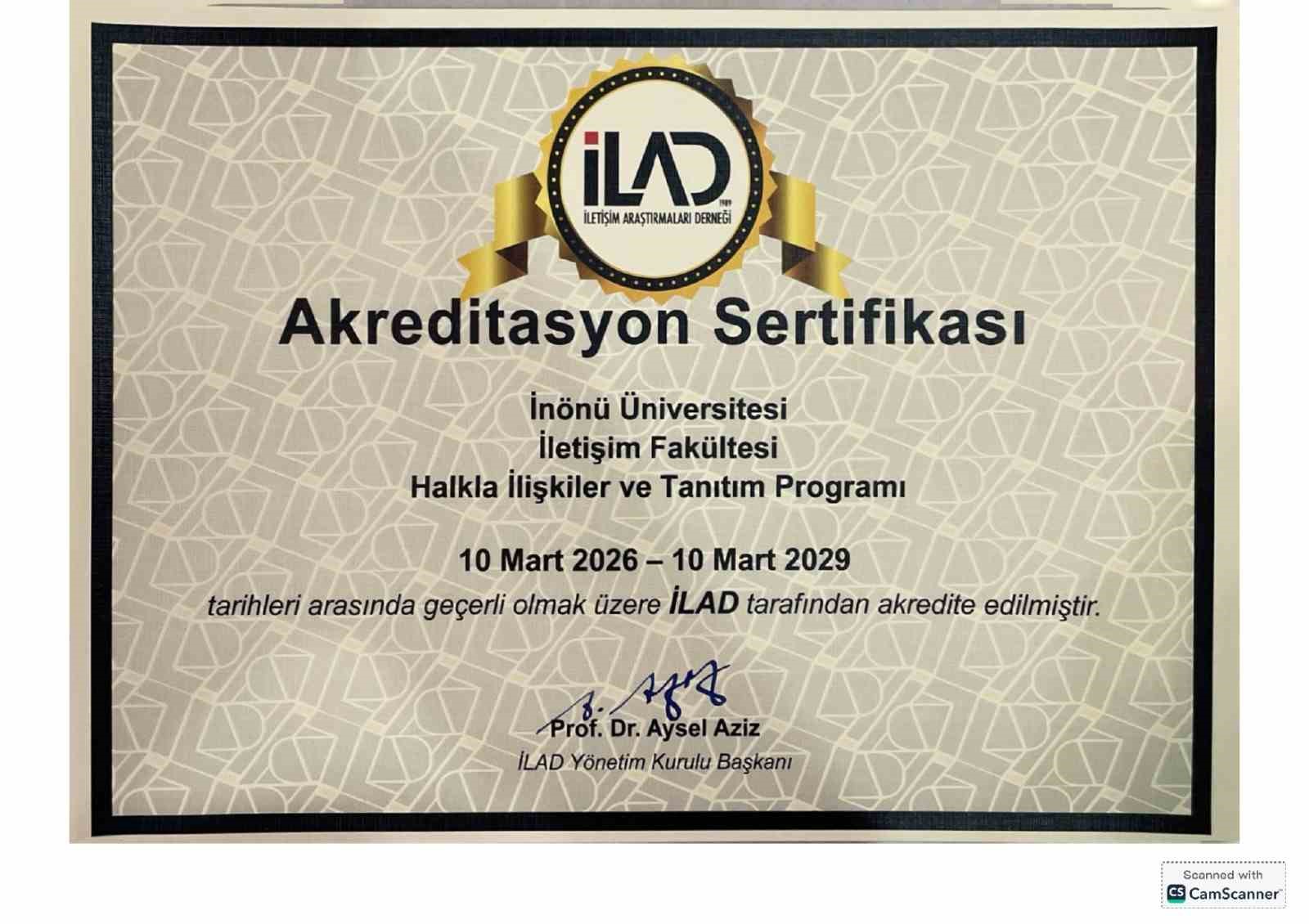 İn&ouml;n&uuml; &Uuml;niversitesi İletişim Fak&uuml;ltesi&rsquo;nin 2 b&ouml;l&uuml;m&uuml; akredite edildi
