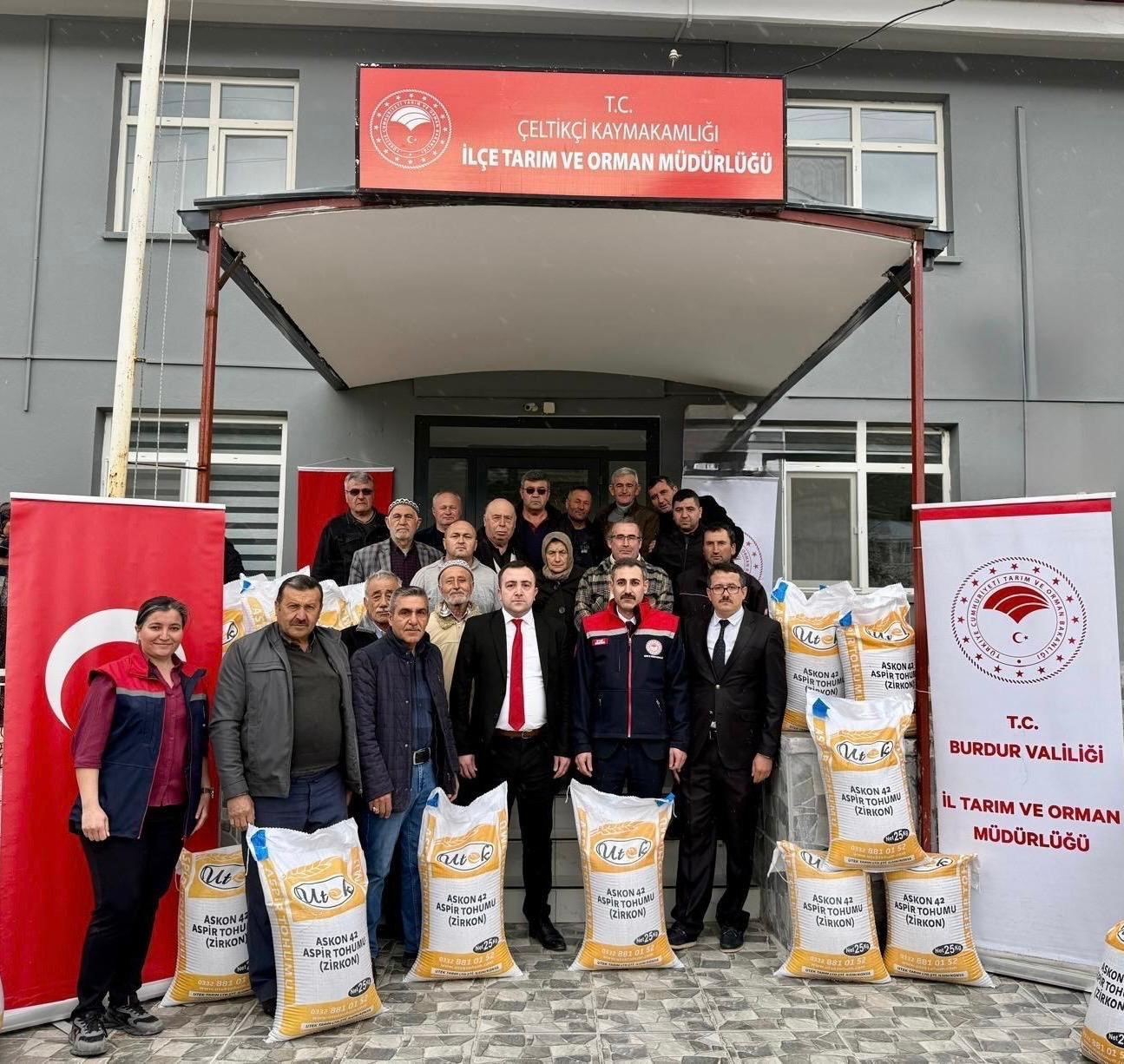 &Ccedil;eltik&ccedil;i&rsquo;de &uuml;reticiye aspir tohumu desteği
